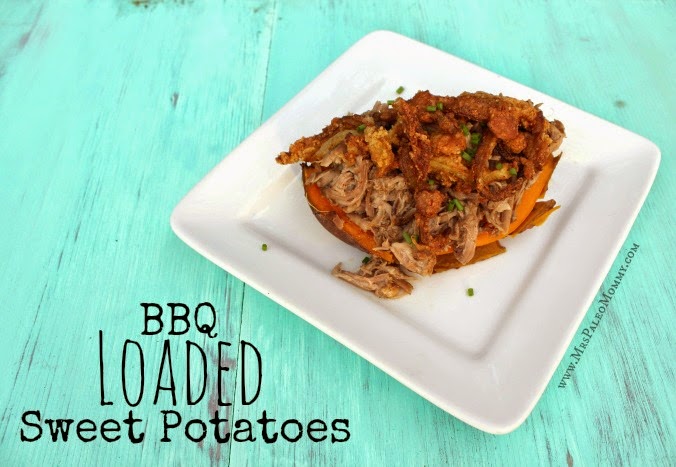 BBQ Loaded Sweet Potatoes – in the crockpot!