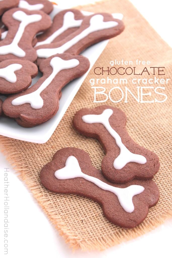 gluten free Chocolate Graham Cracker Cookie Bones - HeatherHollandaise